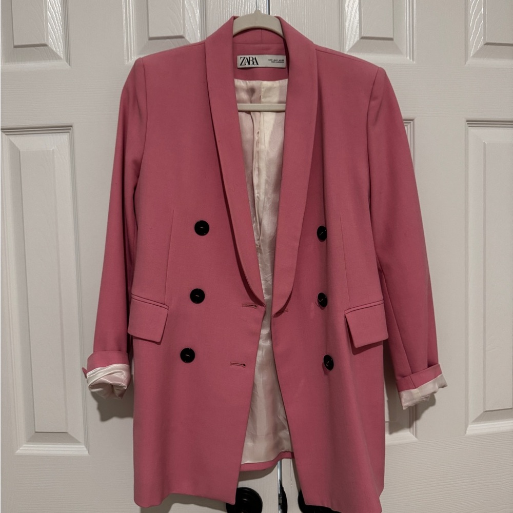 Zara Women's Blazer in Vibrant Pink